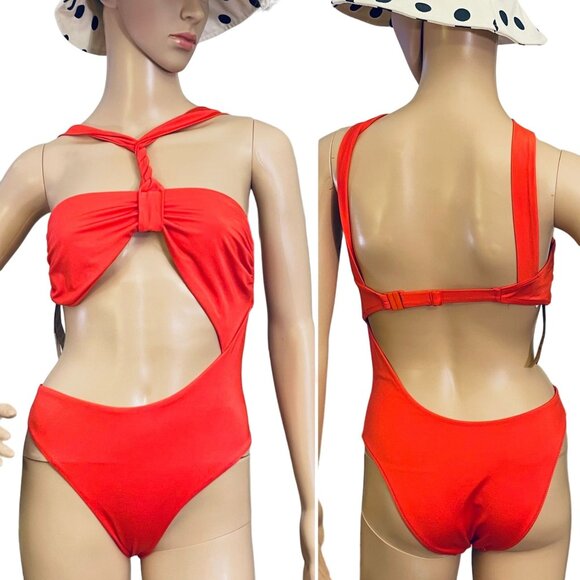 Etam Teleza Asymmetrical One-Piece Swimsuit Size XS Recycled Polyester Womens - Picture 1 of 6